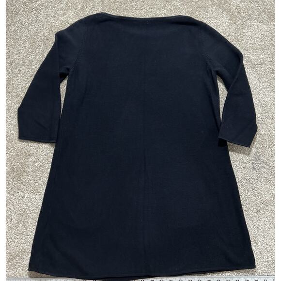 Cos Women’s Small A-line Sweater Knit Tunic Navy Pockets Cotton - Picture 9 of 9